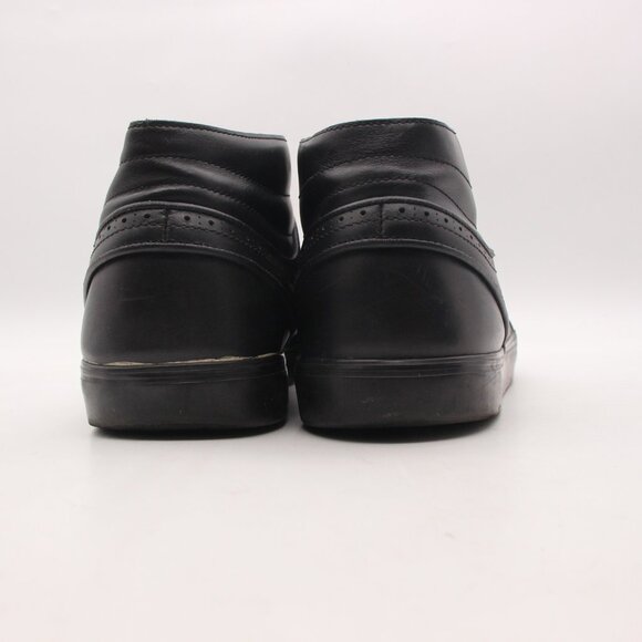 Nike Zoom Air Stefan Janoski BLACK Leather Mens 14 Mid PRM Wingtip 472679-001 - Picture 5 of 12